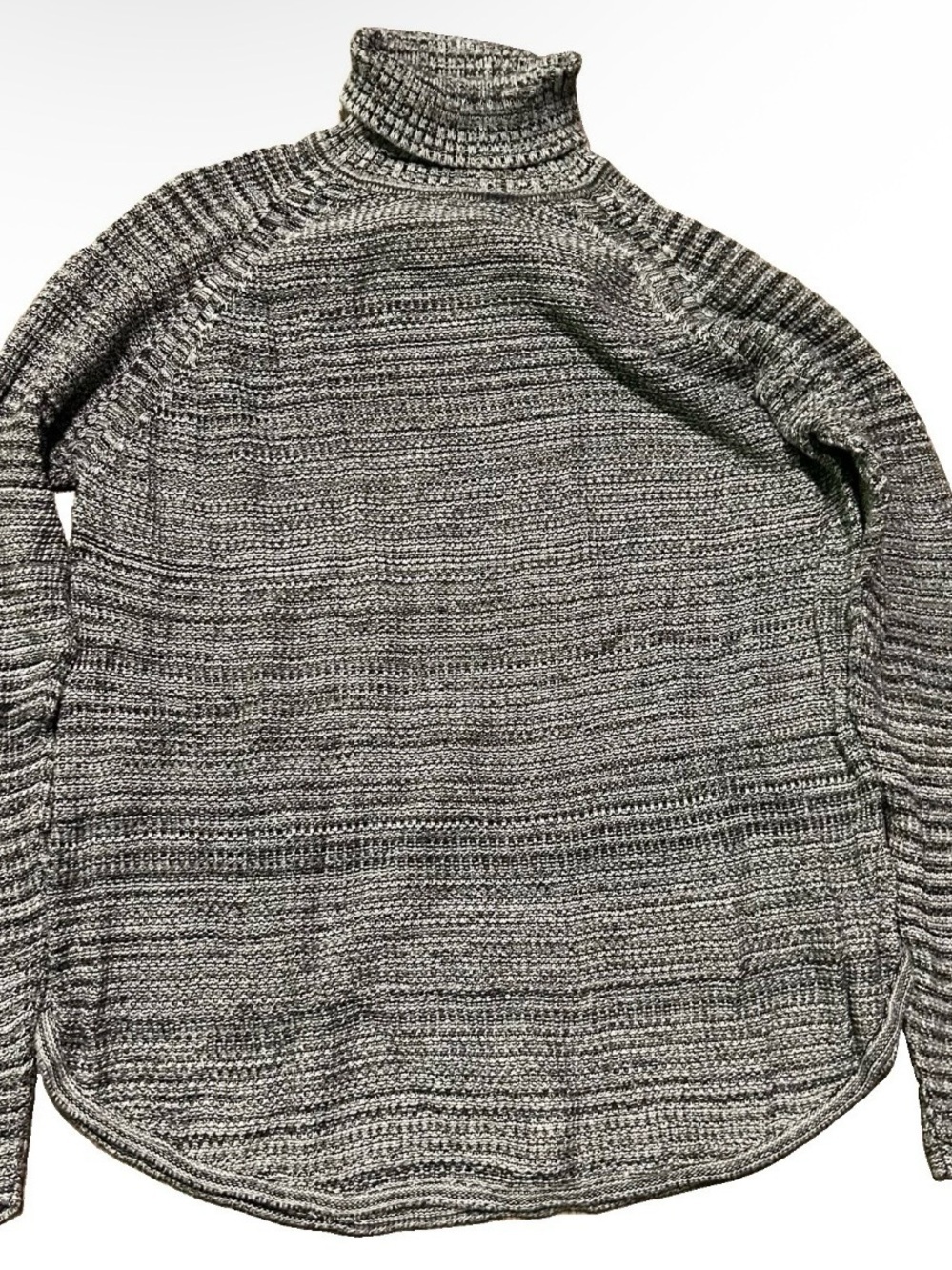 Women’s Eight Eight Eight Black White Knit Turtleneck Sweater Size XL